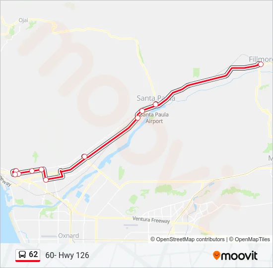 62 Bus Line Map