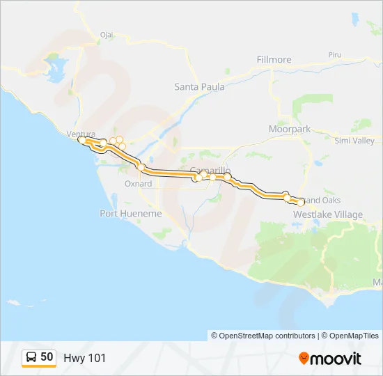 50 Bus Line Map