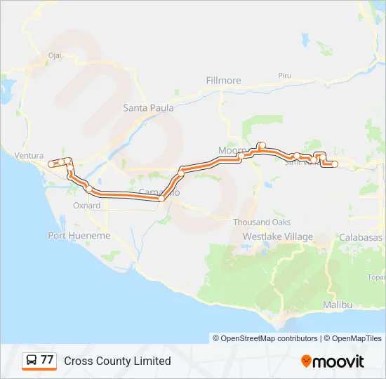 77 Bus Line Map
