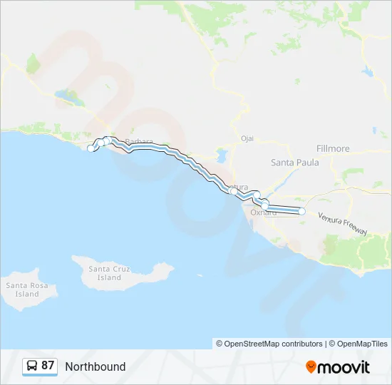 87 Bus Line Map