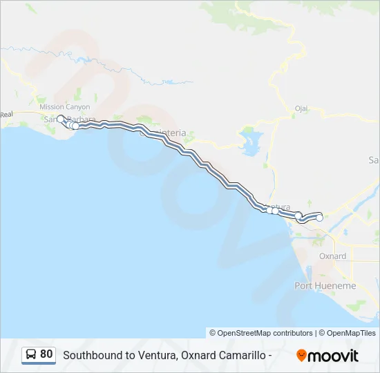 80 Bus Line Map
