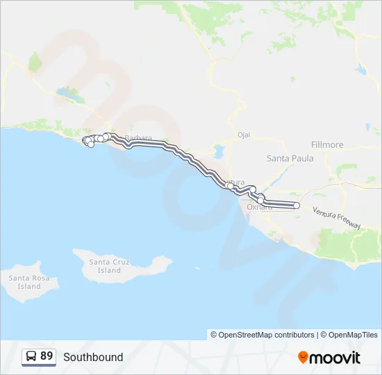89 Bus Line Map