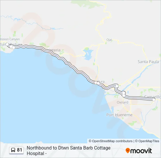 81 Bus Line Map