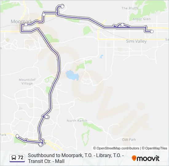 72 Bus Line Map