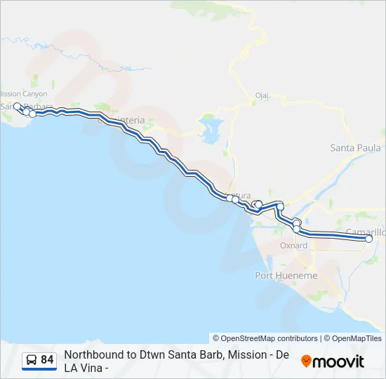 84 Bus Line Map
