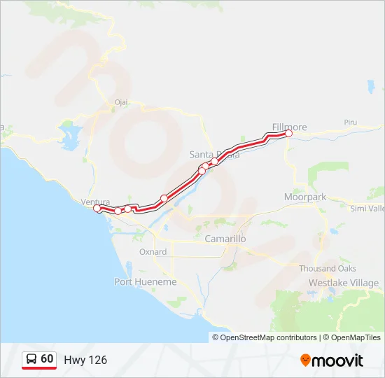 60 Bus Line Map