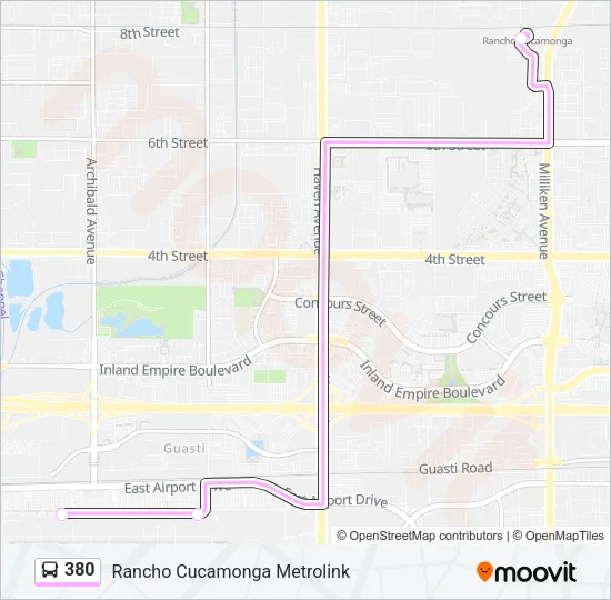 380 Bus Line Map