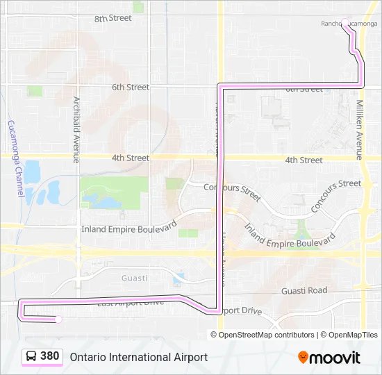 380 Bus Line Map