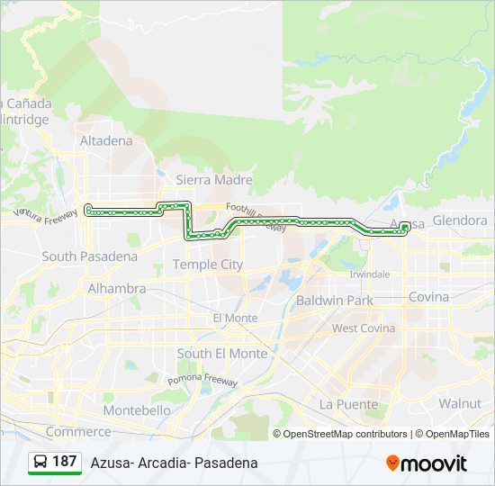 187 bus Line Map