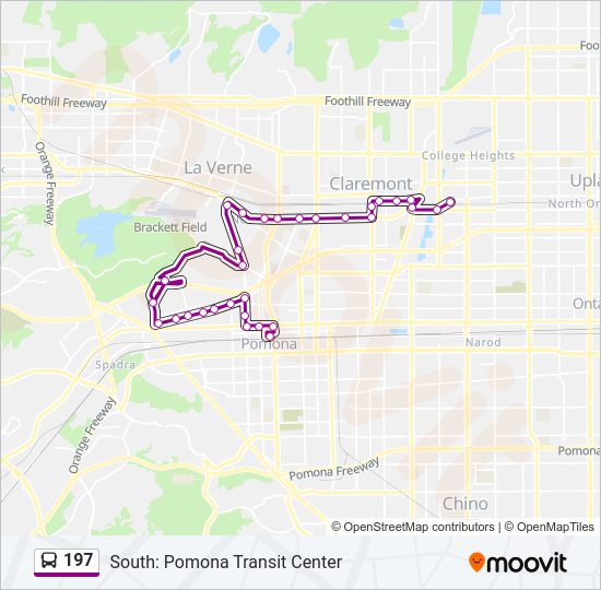 197 bus Line Map