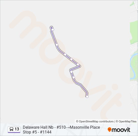 13 bus Line Map