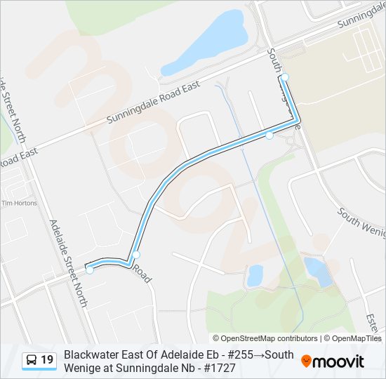 19 Route Schedules Stops Maps Blackwater East Of Adelaide Eb 255 South Wenige At Sunningdale Nb 1727