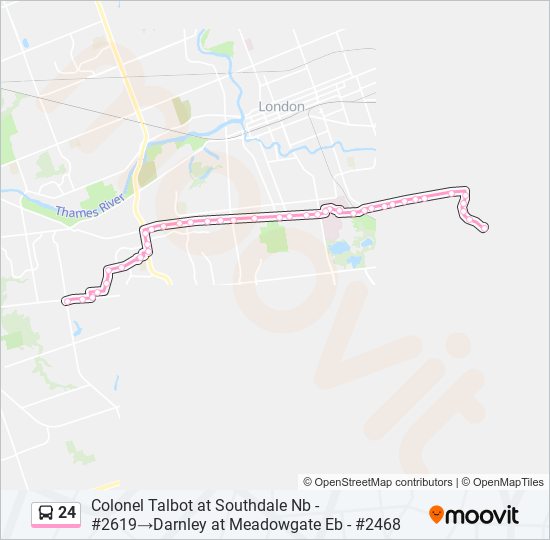 24 bus Line Map