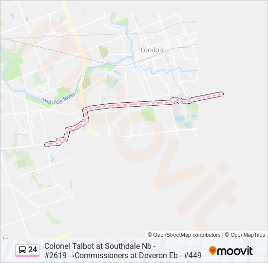 24 bus Line Map