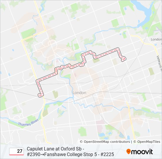 27 bus Line Map