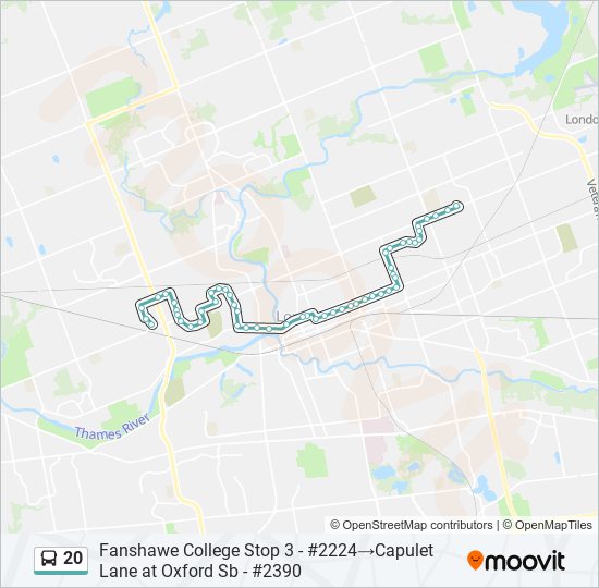 20 bus Line Map