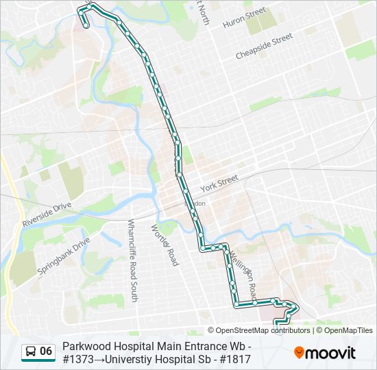 Plan de la ligne 06 de bus