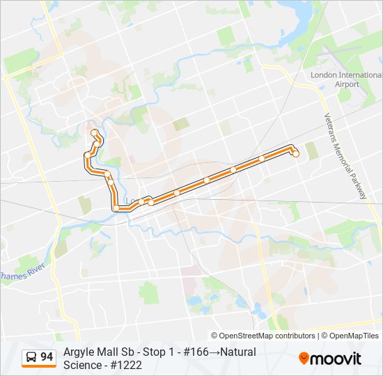 94 bus Line Map