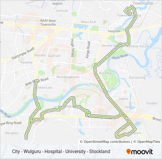 9 Itineraire Horaires Arrets Plan Townsville City Bus Hub