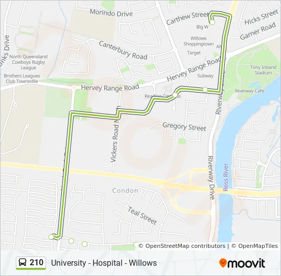 Willows Shopping Centre Map 210 Route: Schedules, Stops & Maps - Willows Shopping Centre (Updated)