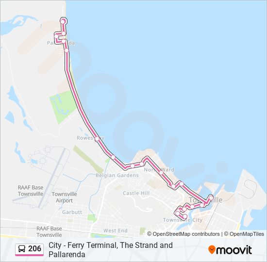 206 Route Schedules Stops And Maps Townsville City Updated 