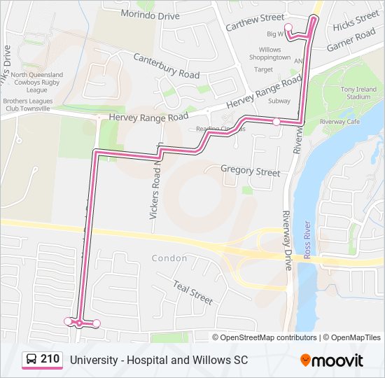 210 bus Line Map
