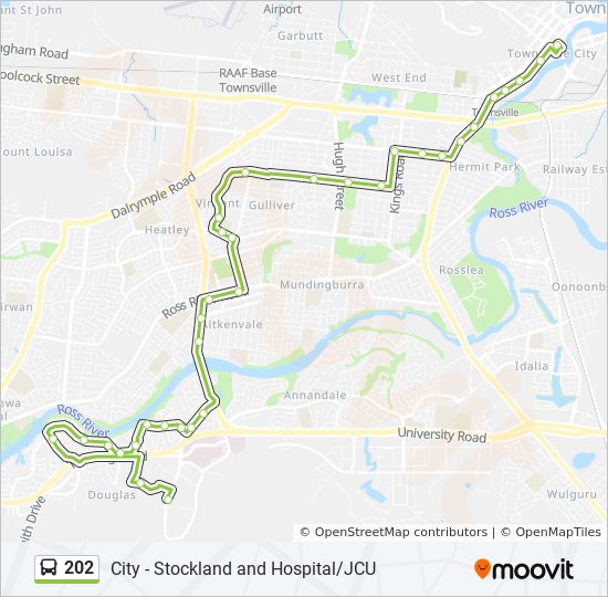 202 Route: Schedules, Stops & Maps - James Cook University (Updated)