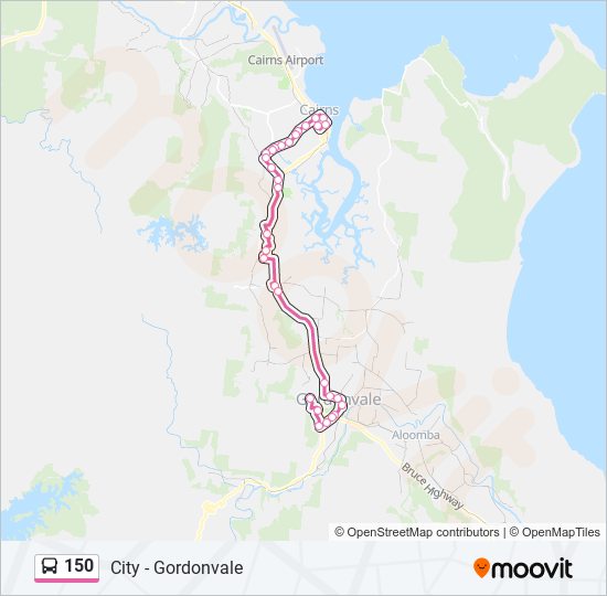 Map Of Cairns Central 150 Route: Schedules, Stops & Maps - Cairns Central (Updated)