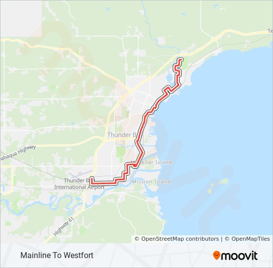 1 bus Line Map