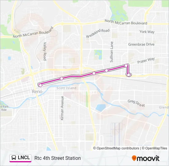 LNCL Bus Line Map