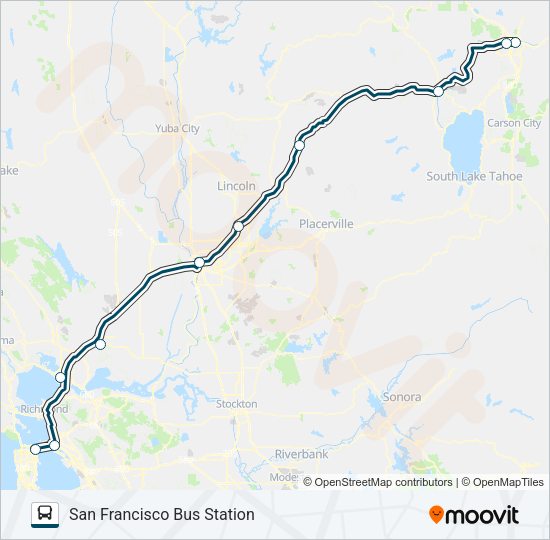 GREYHOUND US0870 Bus Line Map