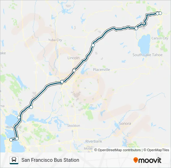 GREYHOUND US0870 Bus Line Map