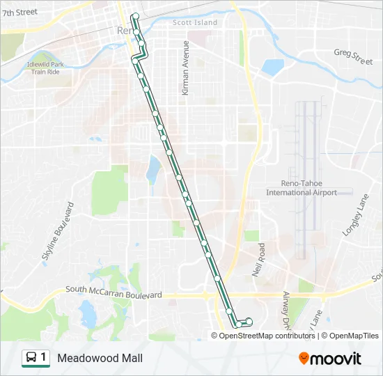 1 Bus Line Map