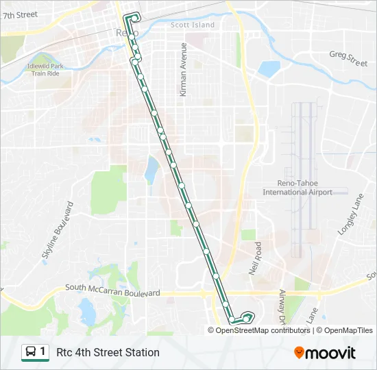 1 Bus Line Map