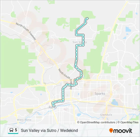 5 Bus Line Map