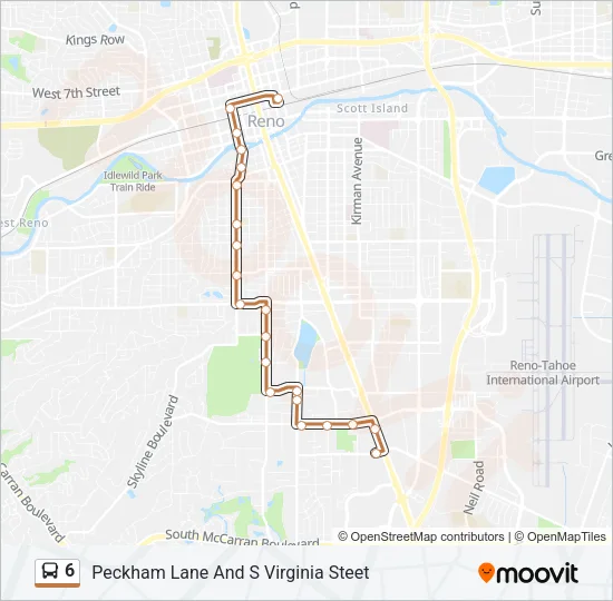 6 Bus Line Map