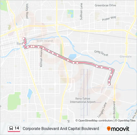 14 Bus Line Map