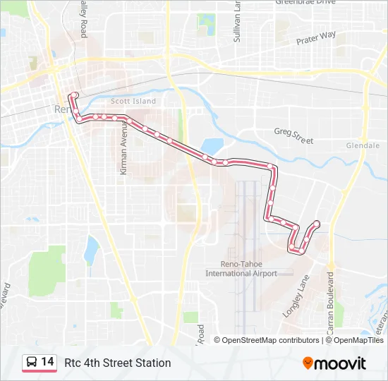 14 Bus Line Map