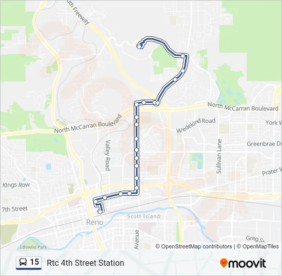 15 Bus Line Map