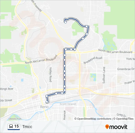 15 Bus Line Map