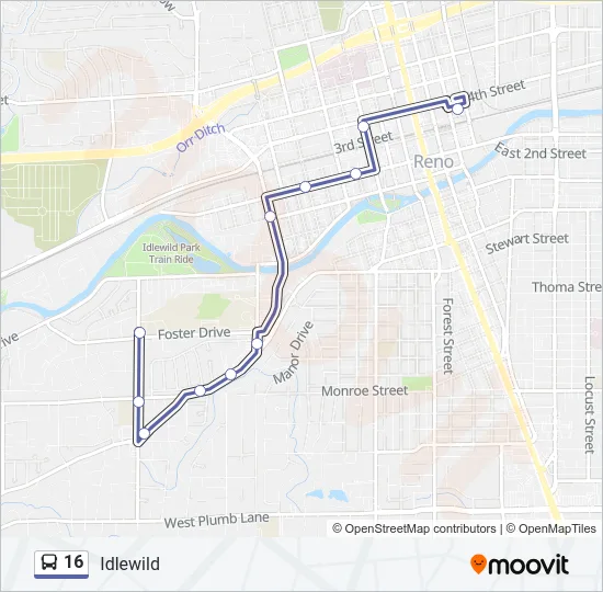 16 Bus Line Map