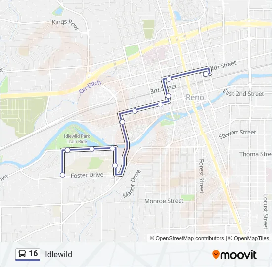 16 Bus Line Map