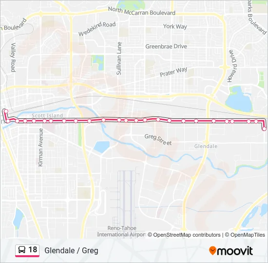 18 Bus Line Map
