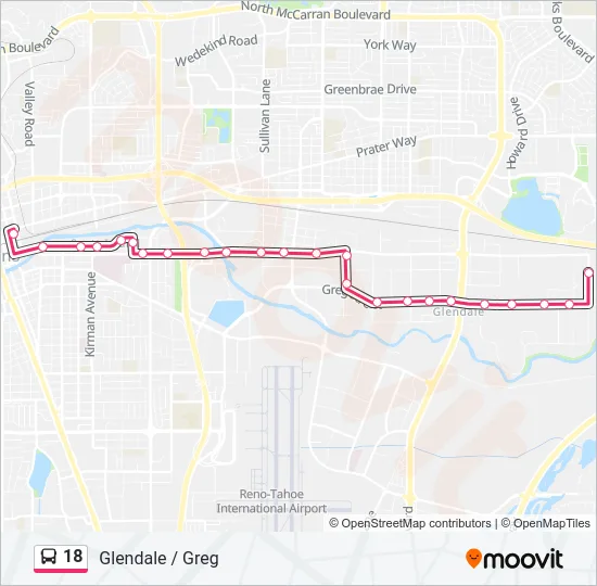 18 Bus Line Map