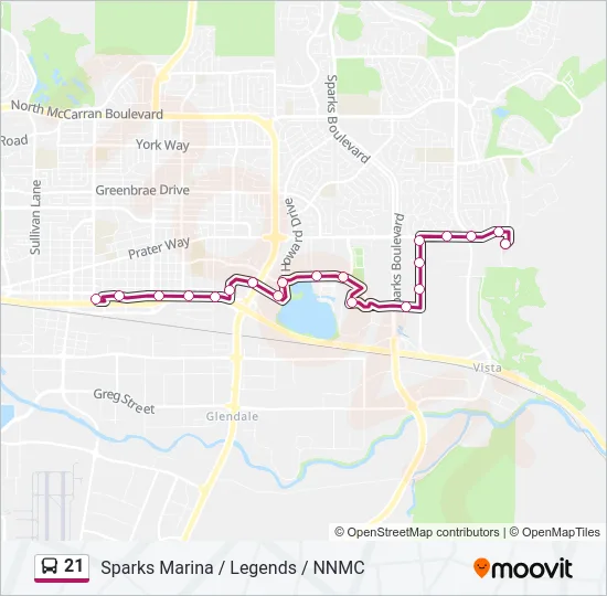 21 Bus Line Map