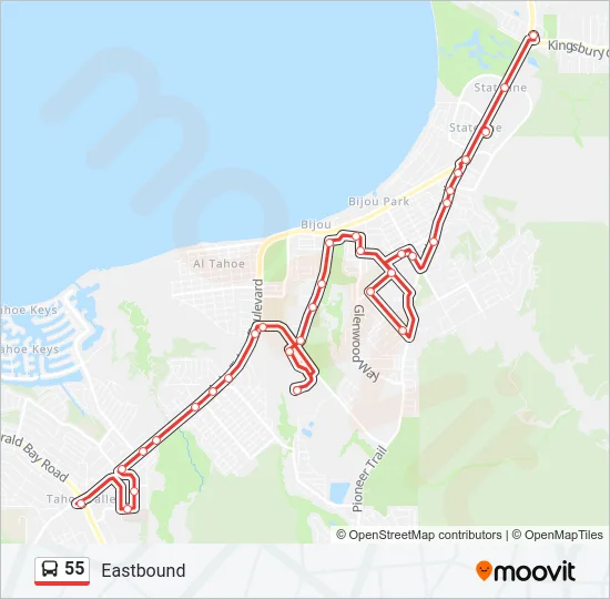 55 Bus Line Map