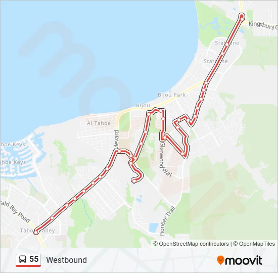 55 Bus Line Map