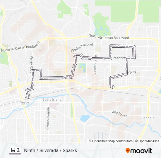 2 Bus Line Map