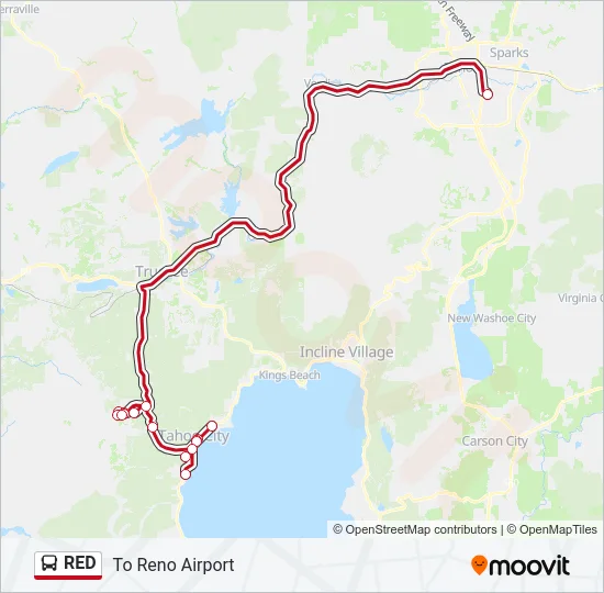 RED Bus Line Map