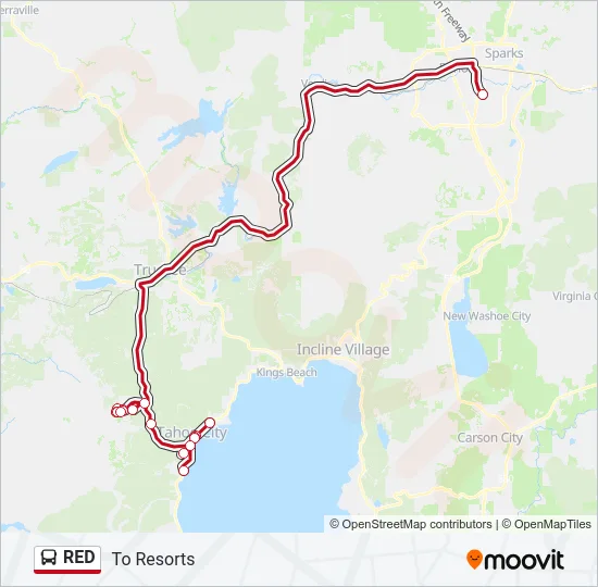 RED Bus Line Map